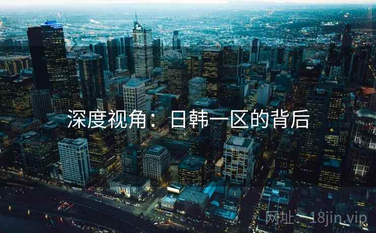 深度视角:日韩一区的背后 深度视角:日韩一区的背后