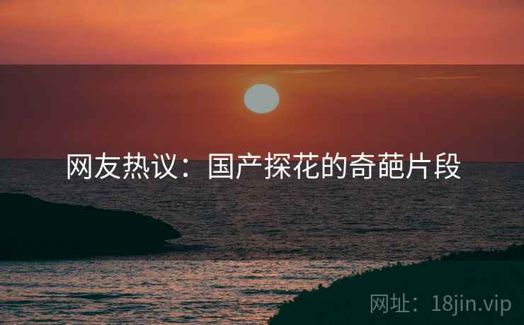 网友热议:国产探花的奇葩片段 网友热议:国产探花的奇葩片段